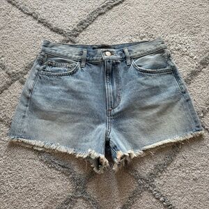 Joe’s jeans denim shorts Cadence high rise cut offs frayed hem light wash 27